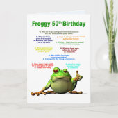 50ste verjaardag, Frog Jokes Kaart (Voorkant)