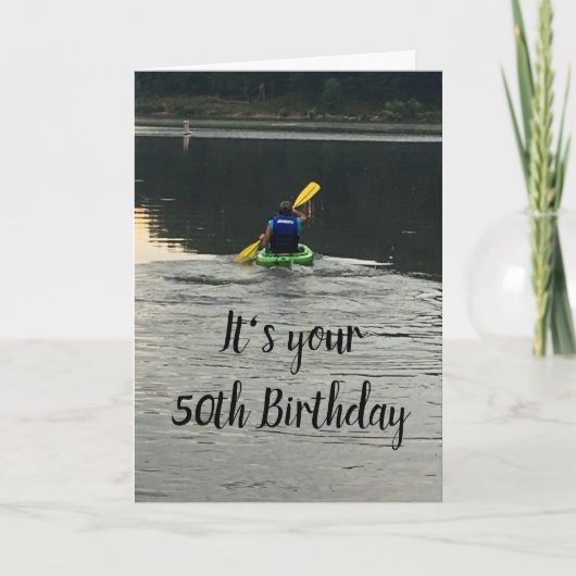 **50ste VERJAARDAG** GA UIT-DOE WAT JE GELUKKIG MA Kaart (Voorkant)