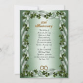 50ste verjaardag gelofte vernieuwing Ierse shamroc Kaart (Voorkant)