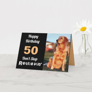 50ste verjaardag Golden Retriever Schattige Funny Kaart