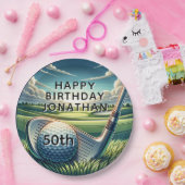 50ste verjaardag golf viering papieren bordje (Feest)