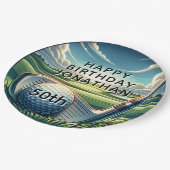 50ste verjaardag golf viering papieren bordje (Gekanteld)