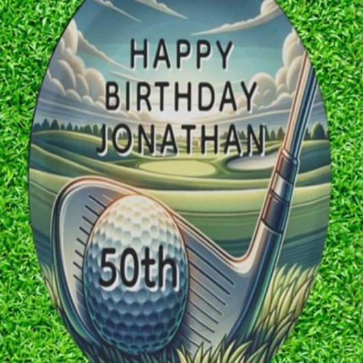 50ste verjaardag golf viering papieren bordje