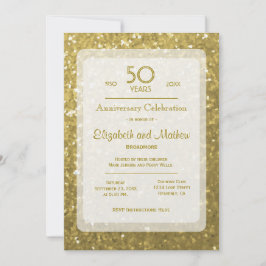 50ste verjaardag | Gouden glitter Kaart