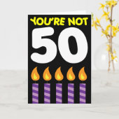 50ste verjaardag Grappig tarief Kaart (Gele Bloem)