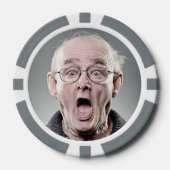 50ste verjaardag Grappige Custom Photo Poker Chips (Voorkant)