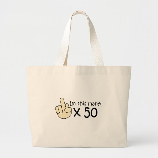 50ste verjaardag grote tote bag (Voorkant)