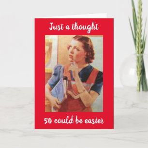 **50ste VERJAARDAG HUMOR** KAN JE JE LEEFTIJD NIET Kaart