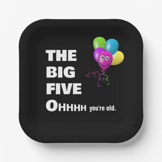 50ste verjaardag Humor Papieren Bordje (Voorkant)