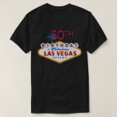 50ste verjaardag in Las Vegas Teken T-shirt (Design voorkant)
