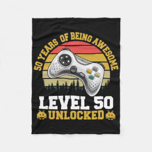 50ste verjaardag jaar Geweldige videogamer ontgren Fleece Deken