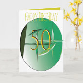 50ste verjaardag Kaart (Gele Bloem)