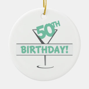 50ste verjaardag! keramisch ornament