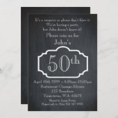 50ste,Verjaardag Man,Feest Man,elke leeftijd,Krijt Kaart (Voorkant / Achterkant)