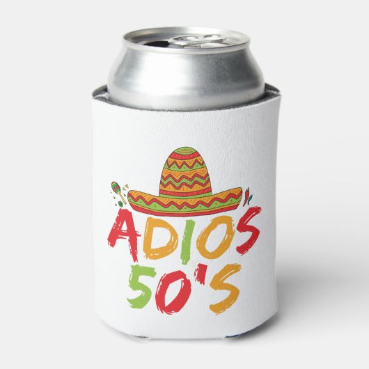 50ste verjaardag Mexicaans Feest Cinco de Mayo Fie Blikjeskoeler (Blikje Voorkant)