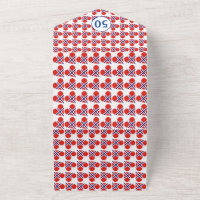 50ste verjaardag Noorse hart vlag blauw