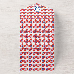 50ste verjaardag Noorse hart vlag blauw All In One Uitnodiging