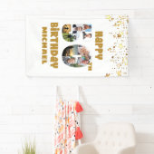 50ste verjaardag nummer 50 Fotocollage 8 Afbeeldin Spandoek (Insitu)