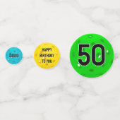50ste verjaardag Pickleballs Confetti (Voorkanten)