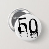 50ste verjaardag ronde button 5,7 cm (Voorkant /achterkant)