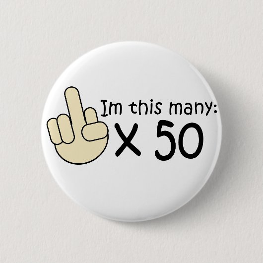 50ste verjaardag ronde button 5,7 cm (Voorkant)