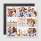 50ste verjaardag roze girly glitter Magnetische Ka (Voorkant / Achterkant)