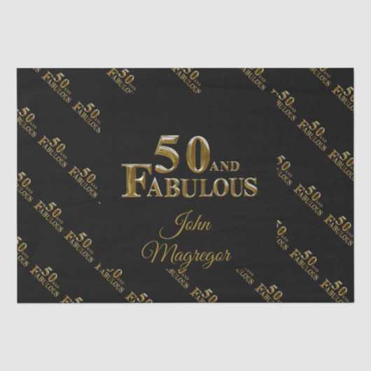 50ste verjaardag tissuepapier (Voorkant)