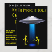 50ste verjaardag 👽 UFO Alien Abduction Party Kaart (Voorkant / Achterkant)