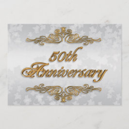 50ste verjaardag uitnodigingskaart elegant kaart