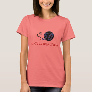50ste verjaardag van de T-shirt van de vrouw!