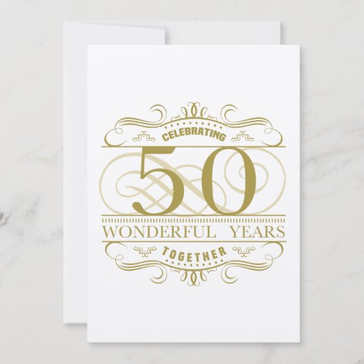 50ste verjaardag vieren kaart (Voorkant)