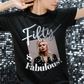 50ste verjaardag Vijftig fabelachtige zilveren scr Tri-Blend Shirt