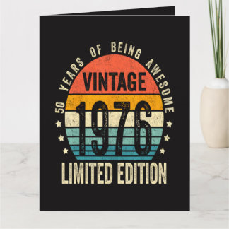 50ste verjaardag Vintage 1976 Limited Edition Kaart