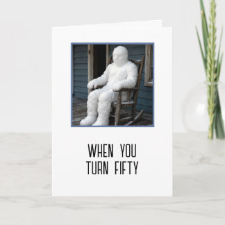 50ste verjaardag wordt oud humor kaart