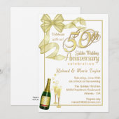 50ste Verjaardagsfeest - Korting Uitnodigingen (Voorkant / Achterkant)