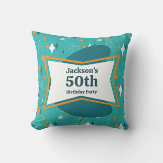 50ste Verjaardagsfeest Retro Midden Eeuw Elke Leef Kussen