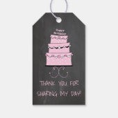 50ste verjaardagsfeestje dank u gast gunst cadeaulabel (Achterkant)