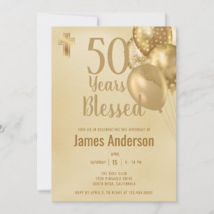 50ste verjaardagsfeestje kaart