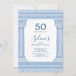 50ste verjaardagsfeestje met aangepaste kleur Grie Kaart