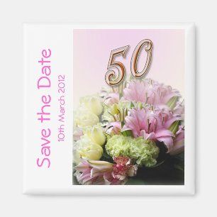 50ste verjaardagsfeestje Save the Date Magnet Magneet
