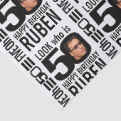 50ste verjaardagsmono bekijk 50 aangepaste foto en tissuepapier (Detail)