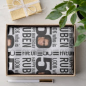 50ste verjaardagsmono bekijk 50 aangepaste foto en tissuepapier (Geschenk)