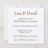 50ste verjaardagsuitnodiging - CHOCOLADE Kaart (Achterkant)