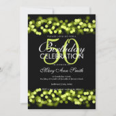 50ste verpartij Faux Green Hollywood Glam Kaart (Voorkant)