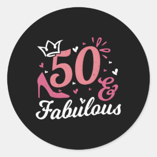 50th 50 en fantastisch ronde sticker