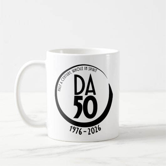 50th Anniversary 1976-2026 Mug in Black (Gauche)