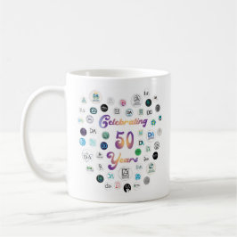50th Anniversary 50 Logos Mug Koffiemok