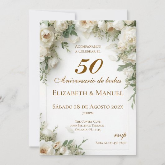 50th Anniversary invitation (Devant)