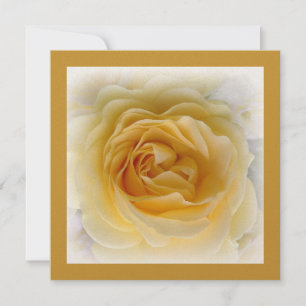 50th Anniversary Invitation - Soft Gold Rose Kaart