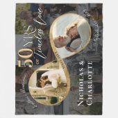 50th Anniversary Then Now Infinity Photo Collage Fleece Deken (Voorkant)